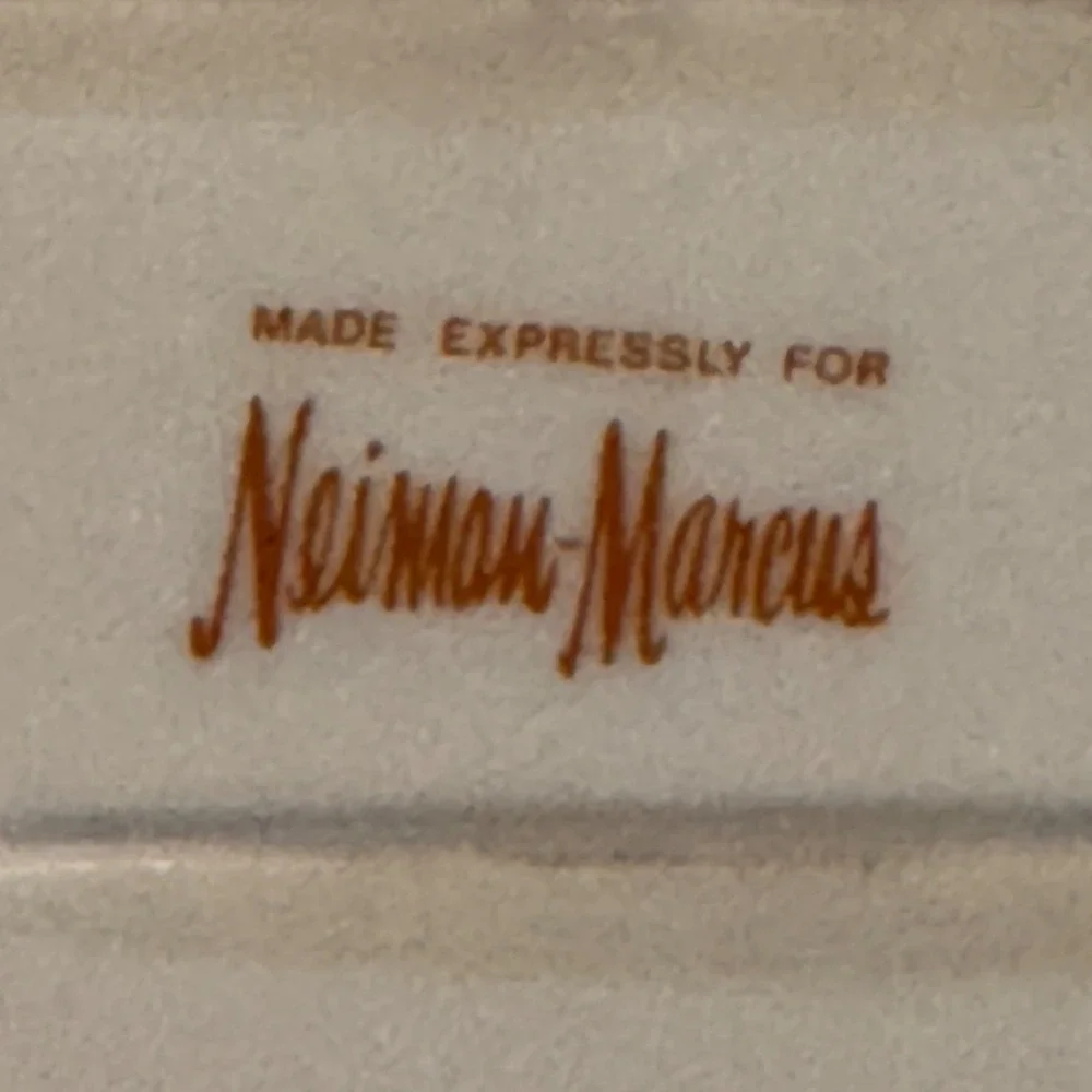VTG Neiman Marcus Porcelain Playing Cards Divided Trinket Dish Butterfly Motif